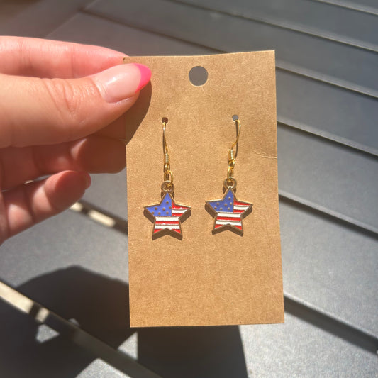 Dainty Stars and Stripes Earrings