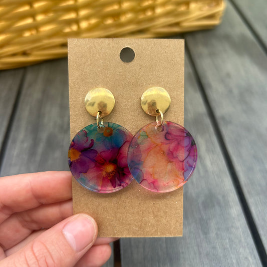 Stained Glass Blossom Earrings